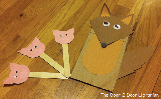Three Little Pigs and Big Bad Wolf Puppets